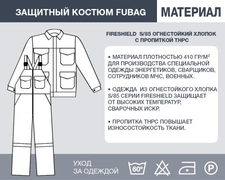 Защитный костюм Fubag размер 48-50 рост 4 в Кирове фото