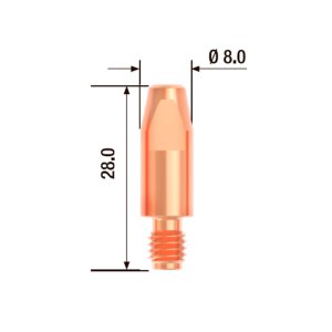 FUBAG Контактный наконечник M6х28 мм ECU D=0.6 мм (10 шт.) в Кирове фото