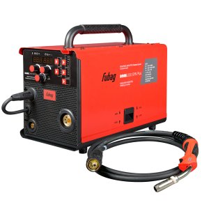 FUBAG Сварочный полуавтомат, инвертор INMIG 200 SYN PLUS с горелкой FB 250 3 м + Маска сварщика "Хамелеон" OPTIMA TEAM 9-13 BLACK + Краги спилковые сварщика красные в ПОДАРОК! в Кирове фото