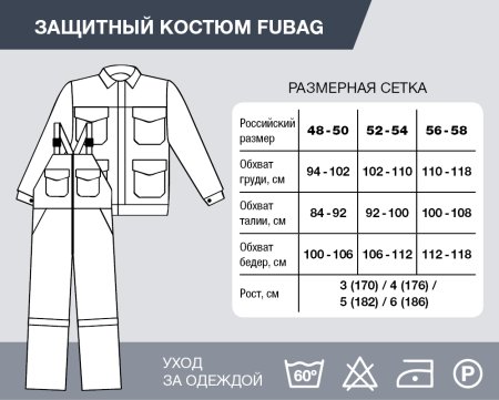Защитный костюм Fubag размер 48-50 рост 4 в Кирове фото