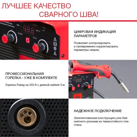 FUBAG Сварочный полуавтомат IRMIG 200 SYN с горелкой 250 А 3 м в комплекте в Кирове фото