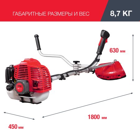 FUBAG Бензиновый триммер FPT 43R + Триммерная леска сечение витой квадрат L 130 м * 2.4 мм  в ПОДАРОК в Кирове фото