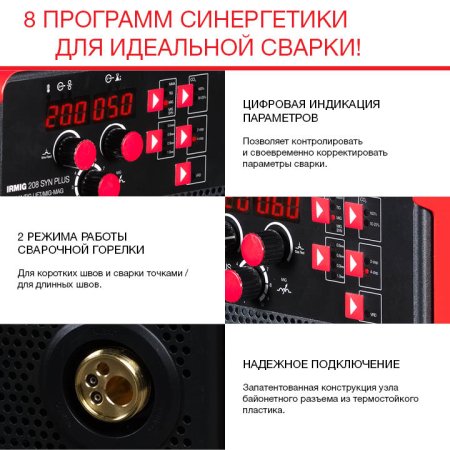 FUBAG Сварочный полуавтомат IRMIG 208 SYN PLUS c горелкой FB 250 3m в Кирове фото