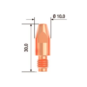 FUBAG Контактный наконечник M8х30 мм ECU D=1.4 мм (10 шт.) в Кирове фото