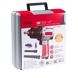 FUBAG Пневмогайковерт ударный IW900 1/2 дюйма + набор головок в кейсе в Кирове фото