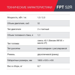 Бензиновый триммер FUBAG FPT 52R в Кирове фото
